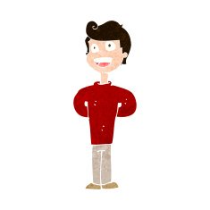 cartoon happy man N481