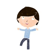 cartoon happy boy N245