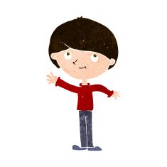 cartoon happy boy N247