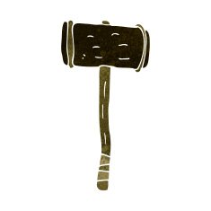 Cartoon Wooden Hammer N16
