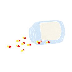 cartoon jar of pills N20
