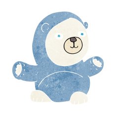 cute cartoon polar bear N72