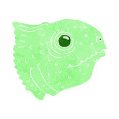 cartoon fish head N12