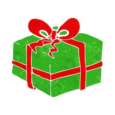 cartoon christmas present N55