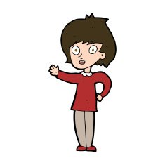 cartoon happy woman N264