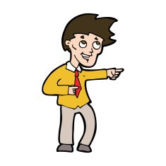 cartoon funny office man pointing N11