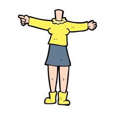 cartoon female body (add photos or mix and match cartoons) N240