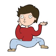 cartoon boy doing crazy dance N11