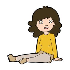 cartoon happy woman N266