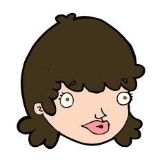 cartoon staring girl N9