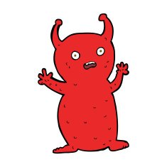 cartoon funny little alien N11