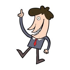 cartoon man with idea N155