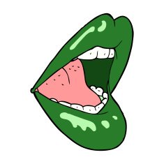 cartoon halloween mouth N23