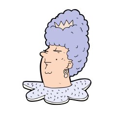 Cartoon queen head N10 free image download