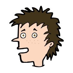 cartoon excited boy N155