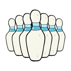 Cartoon Bowling Pins N11