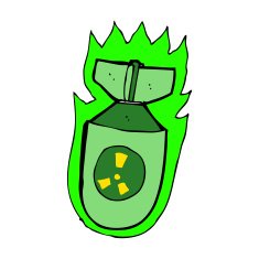 cartoon atomic bomb N4