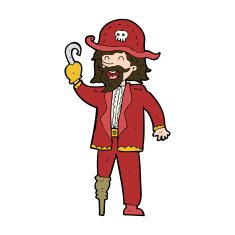 Cartoon Pirate Captain N36