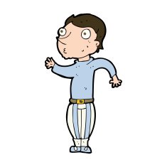 cartoon man in loud clothes N11