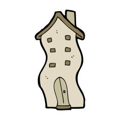 cartoon house doodle N9
