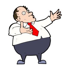 cartoon exasperated middle aged man N11