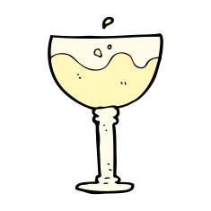 cartoon glass of wine N9