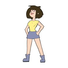 cartoon capable woman N10