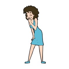 Cartoon Woman Laughing N13