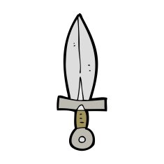 cartoon old dagger N6
