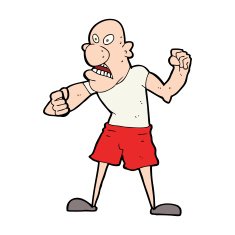 cartoon violent man N22