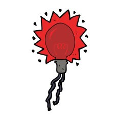 cartoon electric light bulb N19