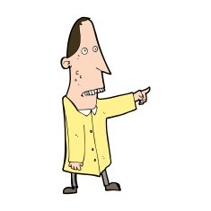 cartoon ugly man pointing N10