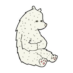 cute cartoon polar bear N73