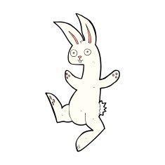funny cartoon white rabbit N5