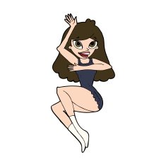 cartoon woman in lingerie N47