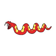 cartoon poisonous snake N24