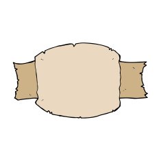 cartoon scroll banner N19