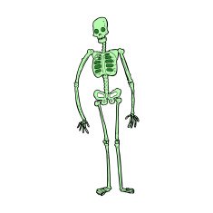 cartoon spooky skeleton N7
