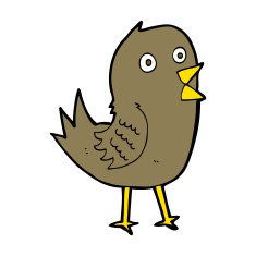cartoon tweeting bird N14