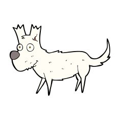 cartoon cute little dog N10