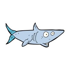 Cartoon Happy Shark N19