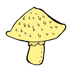 cartoon wild mushroom N11