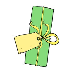 cartoon christmas present N56