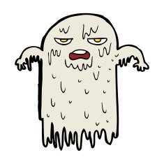 cartoon slimy ghost N14