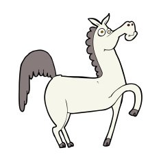 Funny cartoon horse N13