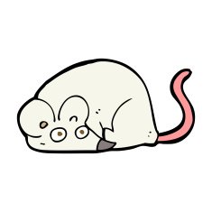 cartoon white mouse N25