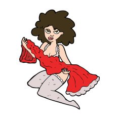cartoon woman changing N11