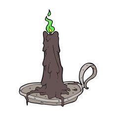 cartoon spooky dribbling candle N7
