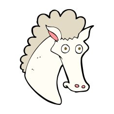 Cartoon Horse Head N17