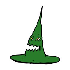 cartoon spooky witches hat N21
